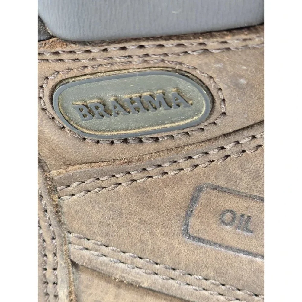 Brahma Combat Boots Mens 5 Work Brown Oil‎ Tan Leather Extended Wear Track